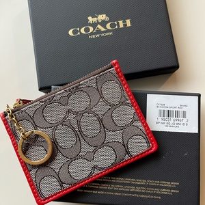 COACH Mini Skinny Id Case In Signature Canvas